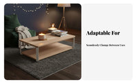 Modern Minimalist Coffee Table Sturdy and Stable for Small Areas, Home, Adults