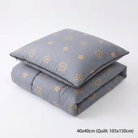 Cartoon Bear Pillow Blanket, Floral Pattern, Polyester