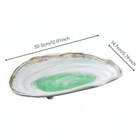 Irregular Serving Plate Commercial Grade Appetizer Dish Stackable Melamine Platter for Restaurants