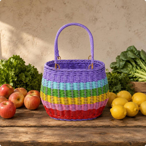 Oval Storage Basket Woven Basket Open Top