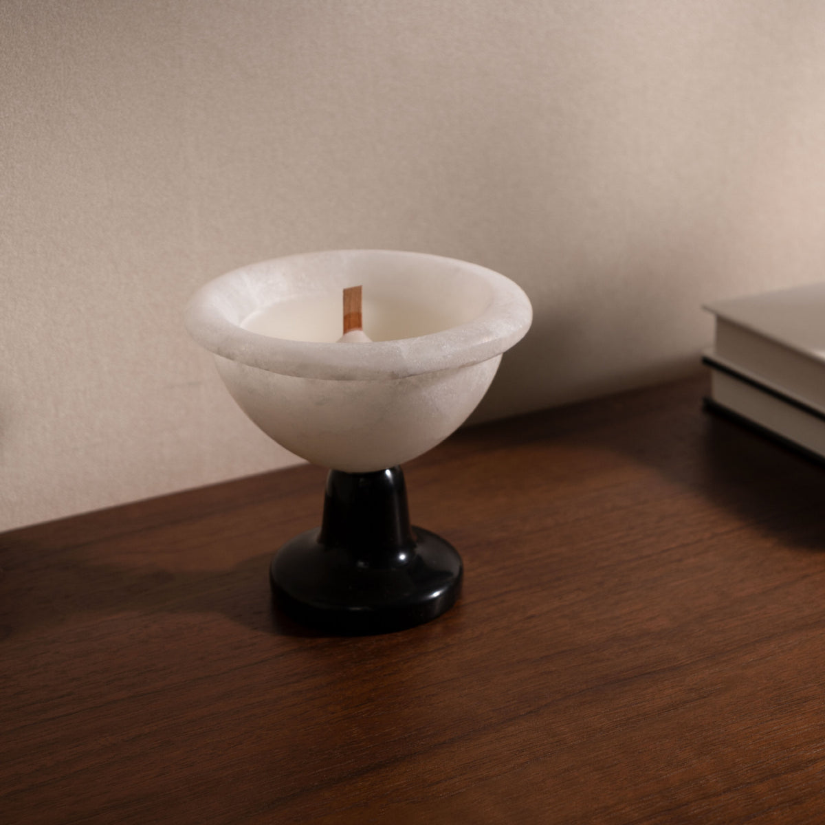 Marble Candle Holder Decorative Tabletop Art Piece