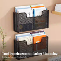 Adhesive Bedside Organizer Space-Saving Hanging Basket Large Capacity