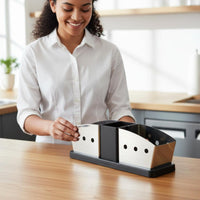 Sugar Bag Rack Black and White Condiment Packet Rack Long-Lasting