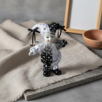 Handmade Ceramic Clown Doll Bright Colors Doll Poseable Adjustable Clown Figure for Collectors