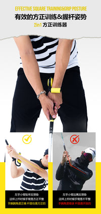 Golf Swing Trainer with Grip Corrector for Beginners