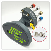Precision Four-Pin Hand Press Set for Watch Repair with Steel Movement Bases, Steel Tips, Acrylic Heads