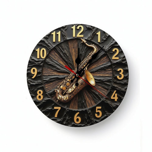 3D Wall Clock Easy-to-Read Clock with 3D Relief Decorative for Bedroom, Office
