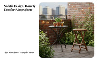 Backless Cross-Frame Stool Foldable Design Rattan Top Folding Stool