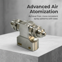 Nozzle 4BSPT Misting Low Pressure, 304 Stainless Steel Fogging Nozzle, Wide Angl #variant:Double-head Wide-angle Round Spray
