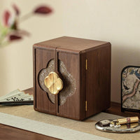 Wooden Jewelry Box Large Capacity Multi-Layer Jewelry Cabinet Dust-Resistant Household Storage for Bedroom