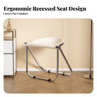 Minimalist Cylindrical Stool Foldable Space-Saving Seat Sturdy Construction
