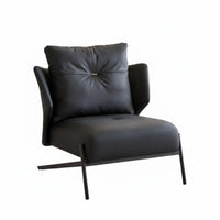 Curved Spine Armchair Light Luxury Aesthetic Lounge Chair Designer Inspired Modern Design for Office, Reception Area