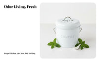 Odor Filtering Compost Pail Leak Resistant Countertop Compost Pail Indoor Food Waste Container Portable Handle for Pet Owners