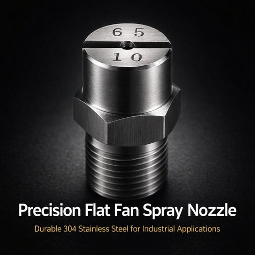 1/4 Inch Stainless Steel Flat Nozzle, Pressure Spray Nozzle, HVVL Flat Spray Head for Cleaning, Unif - Image 2
