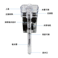 Aquarium External Hang-on Filter - 3-in-1 Waterfall Filter Pump