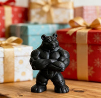 Nordic Style Muscle Bear Figurine Desk Decor