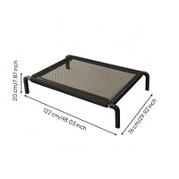 Raised Mesh Dog Cot Curved Legs Elevated Pet Cot Mesh Pet Bed Sturdy