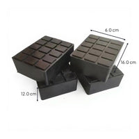 Non-slip heavy-duty rubber lift pad for car jacks, 6cm thick