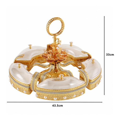 Covered Fruit Tray Dust Protection Divided Snack Tray Water-resistantResistant Lidded Snack Platter