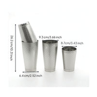 Etched Boston Shaker Polished Shaker with Mixing Tin Long-Lasting Drink Mixer Sturdy for Mixologists, Bartenders, Home Establishments