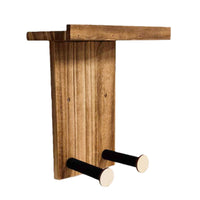 Guitar Wall Hanger Shelf Multi-Use Guitar Wall Hanger with Shelf Rustic Design Wooden Instrument Holder for Music Enthusiasts, Home Studio, Bedroom