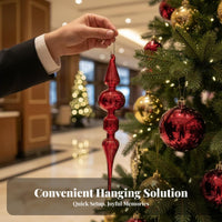 Crystal Raindrop Ornament Transparent Glass Teardrop Ornament Light-Reflecting