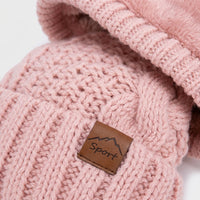 Women Beanie Hats for Winter Outdoor Warmth with Ear Protection, Knit Scarf Set in Acrylic for Cold Weather, Foldable 2-Piece Combo