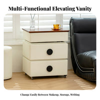 raiseTop Makeup Table Height-Adjustable Bedroom Furniture Multifunctional Space-Saving for Students, Apartment