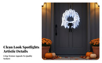 Light-up Wreath with Black Bow