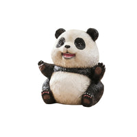 Resin Panda Figurine Cute Sitting Panda Statue Detailed Texture for Presents