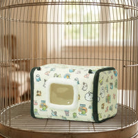 Parrot Hanging Sleeping Bag, Winter Warm Avian Bed, Rectangle Bird House Set for Universal Indoor Habitat Use