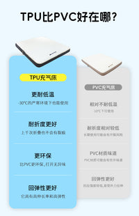 阿尼熊冰丝TPU充气床垫户外弹丝云床露营加厚硬睡垫拉丝气垫床