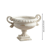 Urn Planter with Pedestal Antique-Style Urn Planter with Handles Distressed Pedestal Vase for Garden