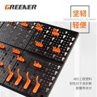 GREENER Plastic Tool Pegboard for Workshop Storage