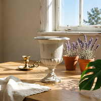 Decorative Vase Elegant Metal Vase Timeless for Mantel, Patio