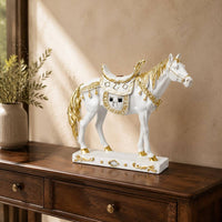 Standing Horse Figurine Saddle-Design Horse Figurine Ornate