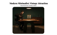 Space-Saving Extendable Extension Panel Table Retro Aesthetic Foldable Dining Table with Storage Convertible Shape Kitchen Furniture Multifunctional for Small Apartment Dwellers, Families, Homeowners, Living Room, Home Gatherings