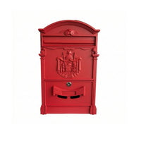 Wall-Mounted Mailbox with Lock Ornate Mail Drop Box Secure for Outdoor