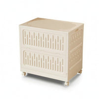 Storage Bins with Lid and Wheels Foldable Storage Bins with Lids for Families, Closet