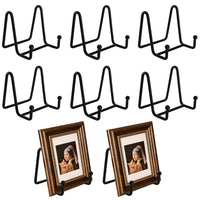 6 Pieces Wire Display Easel Minimalist Metal Frame Stand Polished Edges for Desk
