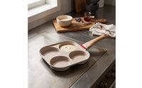 Egg Frying Pan with Lid Induction Compatible Egg Pan with Lid Stone-Derived Cookware for Busy Families, Students, Breakfast, Small Kitchens