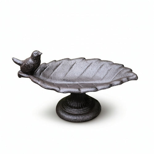 Cast Metal Avian Feeder Sturdy Leaf Bird Feeder Outdoor for Garden, Patio