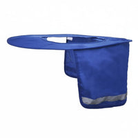 High Visibility Construction Hat Sun Flap Breathable Mesh Hard Hat Sun Shade Lightweight Helmet Neck Shade for Sanitation Workers, Landscapers