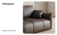 3-Person Linear Couch Scratch Resistant 3-Seater Settee Modern Minimalist Design Sofa for Cat Owners, Apartment Dwellers, Home, Lounge Area