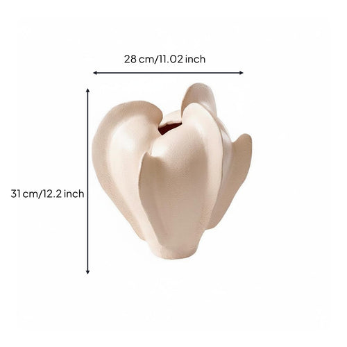 Irregular Vase Artisanal Irregular Form Geometric Vase Easy to Clean Decor Item for Model Home