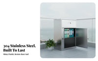 Lockable Stainless Steel Storage Cabinet Rust Proof Multi-Drawer Storage Cabinet Low Steel Drawer Unit Waterproof for Homeowners, Professionals, Students, Basement, Garage, Workshop, Laboratory