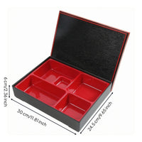 Square Japanese Bento Box ABS Plastic Food Container Melamine Liner