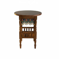 circular table with Beaded Curtain Sturdy & Stable Round Sofa Table Easy Assembly