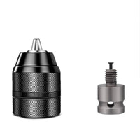 Self-Locking Ratchet Drill Chuck Quick Change Keyless Chuck Adapter Tool Accessory High Force for Construction
