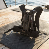Scuba Tank Backplate Adjustable Straps Diving Tank Backpack Anti-Skid Design Single Bottle Support for Recreational Divers, Underwater Work